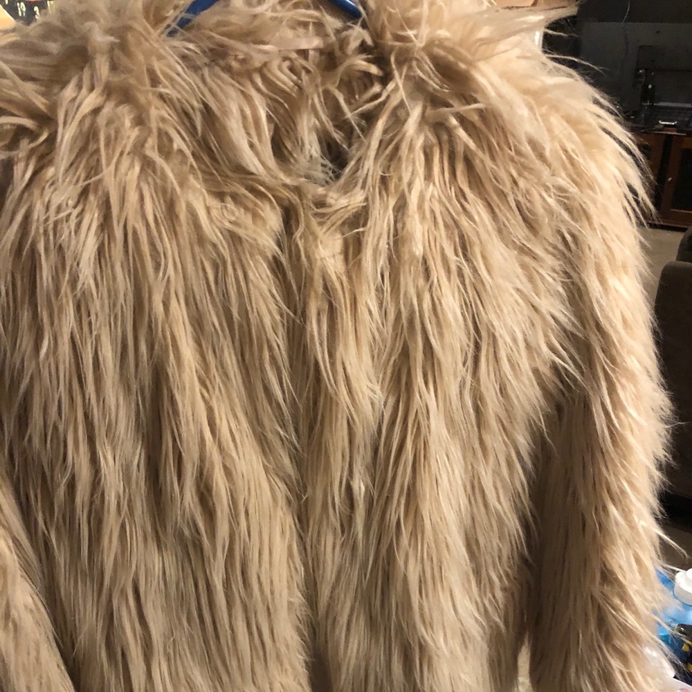 Woman’s shaggy jacket